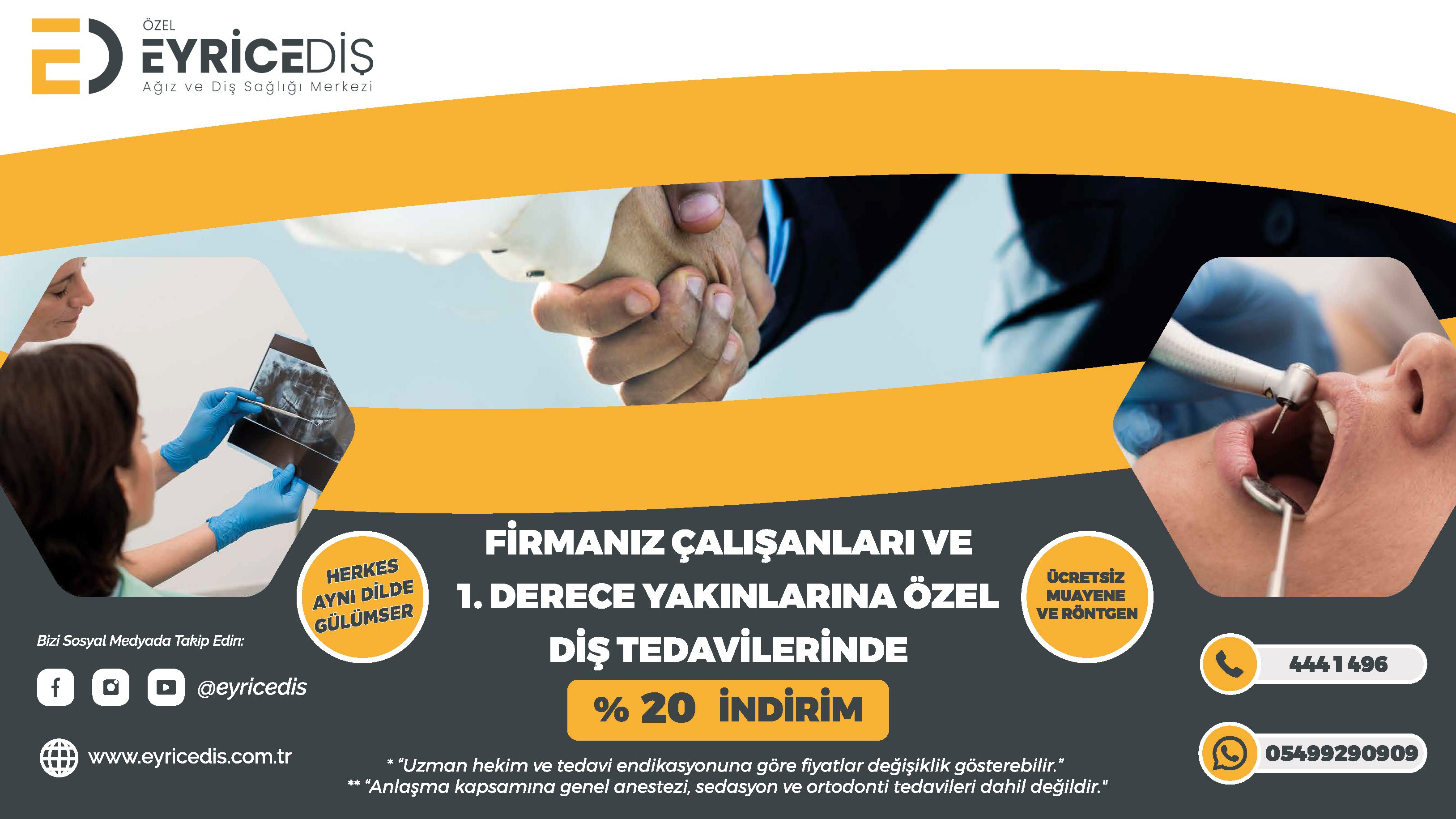 ERCİYES DİŞ HASTANESİ İLE ÜYELERİMİZE ÖZEL İNDİRİM