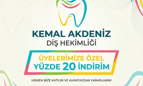  ÜYELERİMİZE ÖZEL DİŞ TEDAVİSİNDE YÜZDE 20 İNDİRİM
